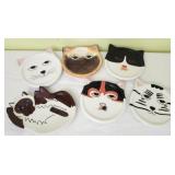 Vintage Bandwagon Kitty Cat ceramic coasters