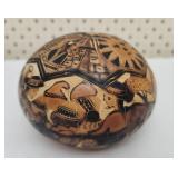 Pyro engraved gourd - mate burilado