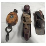 3 vintage woodworking tools,