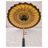 Beautiful Wooden Yellow Japanese Umbrella