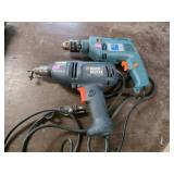 Lot of 2 Corded Drills