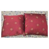 Pair of red pillows