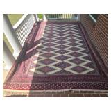 Vintage 13ft by 9ft wool area rug