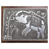 Elephant metal trinket box made in India