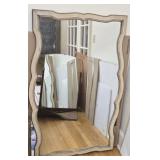 Large Wood Framed Wall Mirror