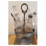 Antique Victorian Era silver-plated caster set