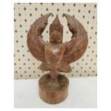 Hand carved wooden Garuda statue