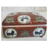 Vintage Chinese porcelain trinket box
