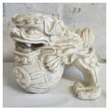 Chinese guardian lion statue