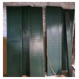 Lot of 9 Vintage Painted Green Doors