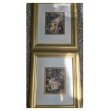 Pair of cherub wall hangers