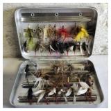 Vintage fly fishing tackle box