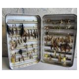 Vintage aluminum fly fishing tackle box
