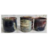 3 handcrafted ceramic cups