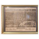 Framed Montgomery State Capital Original map