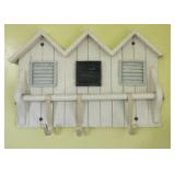 Rustic beach hut style wall hook rack
