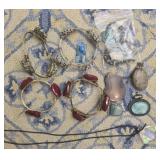 Estate lot of rock jewelry
