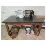 Wood workshop desk