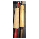 Lot of 2 wooden rolling pins