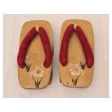 Hand Painted Wooden Japanese Geta Sandals