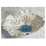 Decorative ceramic blue resin bowl