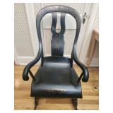Antique Hitchcock style black rocking chair