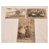 Lot of 3 Old Photograph Post Cards
