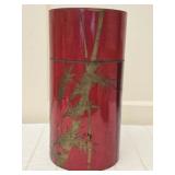 Red Japanese Container with Lid
