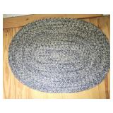 Oval braided rug