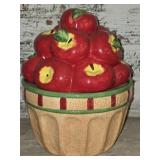 Ceramic Apple Basket Cookie Jar