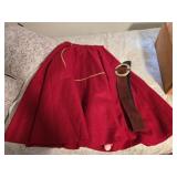 1950s poodle skirt and belt