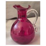 Ruby Red blown glass vase