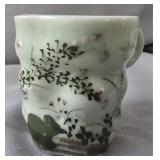 Ceramic small hand painted pitcher