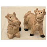Pair of Ceramic Cow Salt & Pepper Shakers