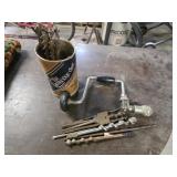 Vintage Hand Drill with Bits