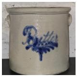 Large Vintage No 5 Pottery BUTTER Churn