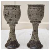 Pair of Pottery Decorative Vases