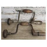 Pair of Antique Hand Crank Drills