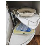 2 shelf lots of platters and more