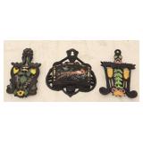 Lot of Vintage Hand Painted Cast Iron MINI Trivets