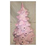 Pink ceramic Christmas Tree