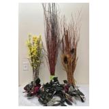 Large lot of indoor decorative foliage and more