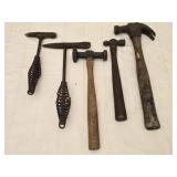 Lot of 5 Vintage Hammers & More