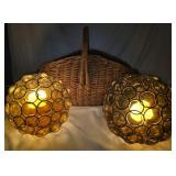 Lot of 2 MCM hanging plug in lights