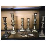 Lot of Brass Candlestick Holders and more