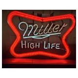 Miller High Life Neon Sign tested and works