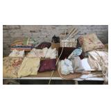 Large lot Linens Sheets Pillows & More