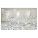 11 vintage Cambridge Harvest style water goblets