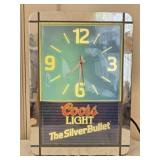 WORKING Vintage Coors Light Light Up Clock