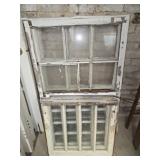 3 small vintage windows and 3 big vintage windows
